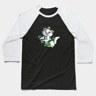 Barista Kitten Cute Baseball T-Shirt